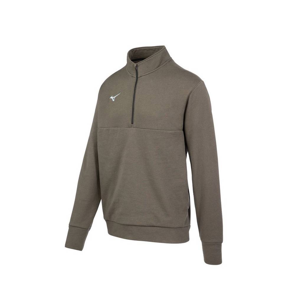 Moletom Mizuno MZ1 1/4 Zip Fleece - Homem - Cinzentas - AVFRM3749